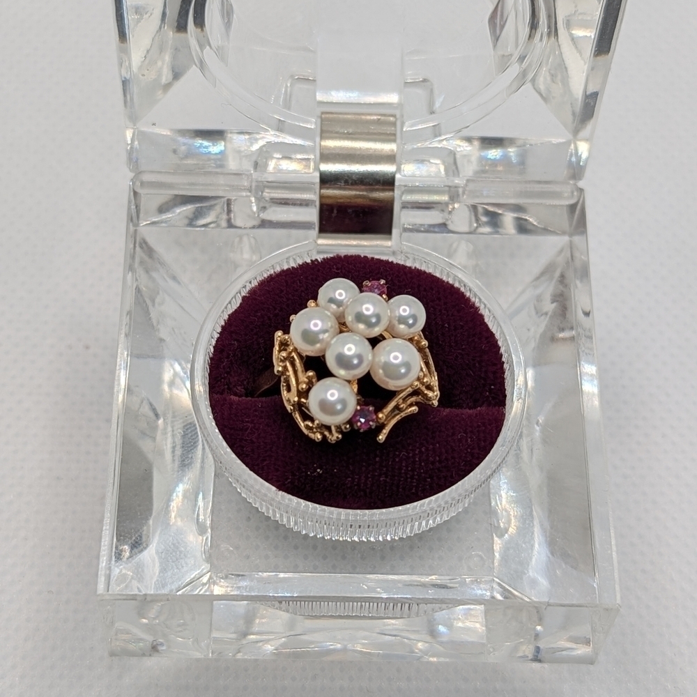 14k Pearl Nest Ring